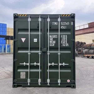 40ft High Cube Container - Bottle Green RAL6007 - Image 4