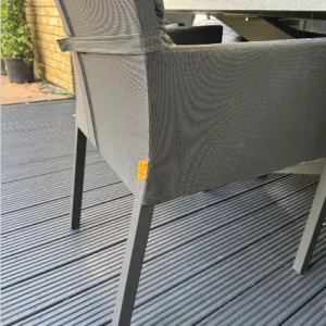 Life Timor Outdoor Dining Table 6 Seat – Grey Teak and Aluminium - Image 6