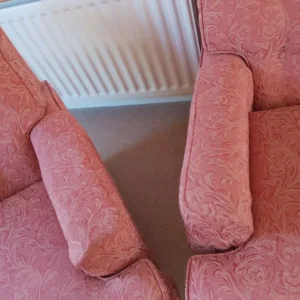 Three piece suite and footstool in excellent condition - Image 3