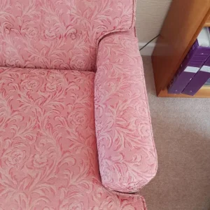 Three piece suite and footstool in excellent condition - Image 4