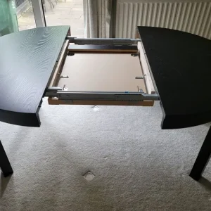 Ikea Black Round Bjursta Extending Table - Image 2