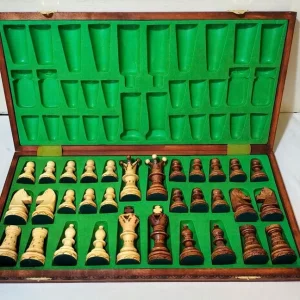 CHESS SET AMBASSADOR LUXURY WOOD CABINET BOXED SET - Image 3
