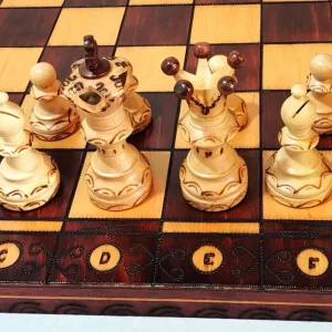 CHESS SET AMBASSADOR LUXURY WOOD CABINET BOXED SET - Image 5