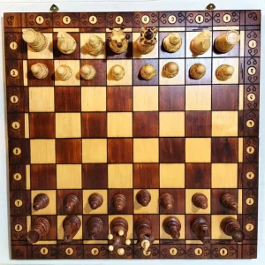 CHESS SET AMBASSADOR LUXURY WOOD CABINET BOXED SET - Image 6