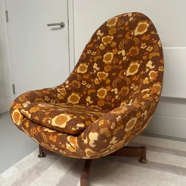 Vintage 1970s Floral Armchair