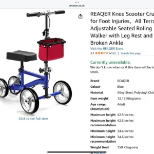 Knee Scooter with rear suspension spring - Image 2