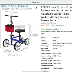 Knee Scooter with rear suspension spring - Image 3