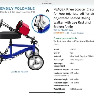 Knee Scooter with rear suspension spring - Image 4