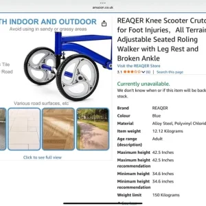 Knee Scooter with rear suspension spring - Image 6