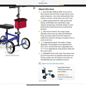 Knee Scooter with rear suspension spring - Image 7