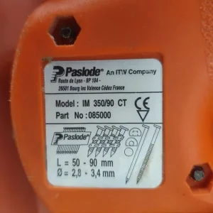 Paslode Impulse IM350/90 CT Nail Gun with 2 Batteries and Carry Case - Image 7