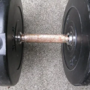 2 Dumbbells with removable plates . Total weight of plates is 40kg - Image 3