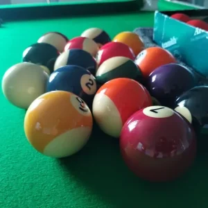 Custom Solid Oak Snooker Table with Matte White Sides - Image 4