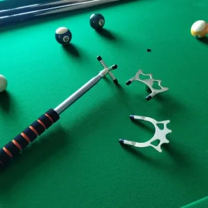Custom Solid Oak Snooker Table with Matte White Sides - Image 5