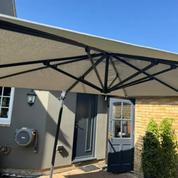 Cantilever Parasol, Blue Diamond Deluxe 3x3m