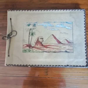 Vintage leather photo album