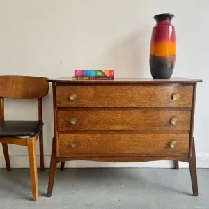 Vintage Chest of 3 Drawers with Brass Handles - Image 2