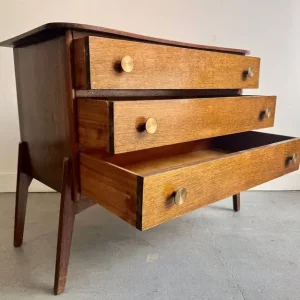 Vintage Chest of 3 Drawers with Brass Handles - Image 5