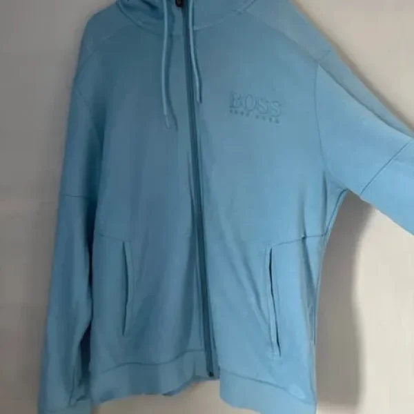 Blue Hugo Boss zip up hoodie
