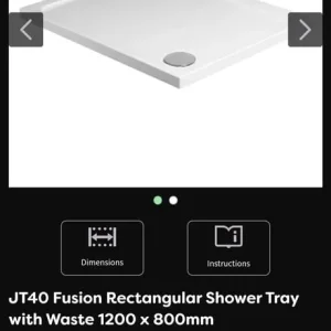 1200 x 800 shower tray