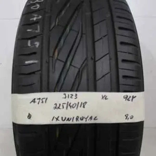 Uniroyal Renisport 225/40/18 92Y 1X 8mm Tread Dot 3123
