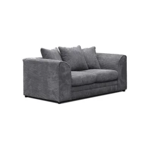 3 Seat Grey Corduroy Sofa
