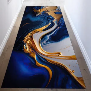 Blue Marble Rug and Runner - Image 2
