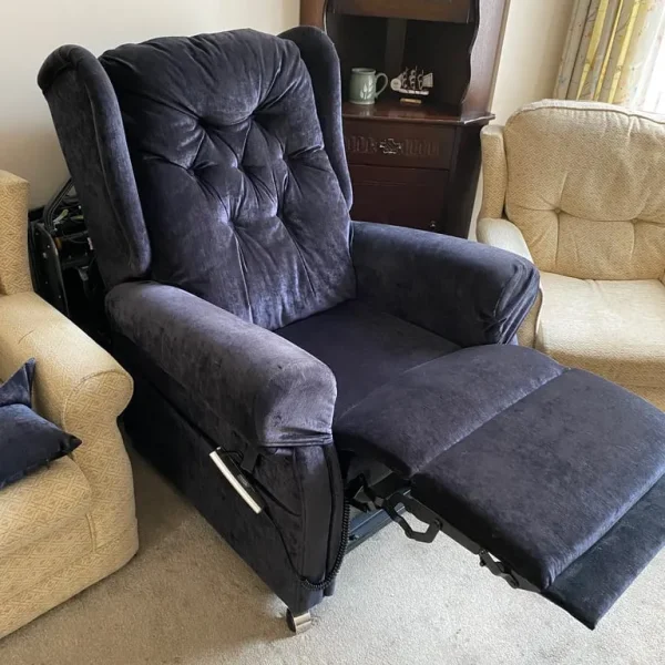 Black Dralon rise and recline chair