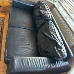 Leather 3 seater sofa - Image 2