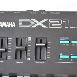 Yamaha DX21 Synthesiser with music stand and operation manual