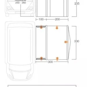 Vango Motor Montelena 330 Large Air Awning - Image 4