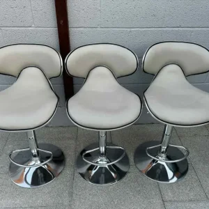 3 Baudette Height Adjustable Swivel Bar Stools