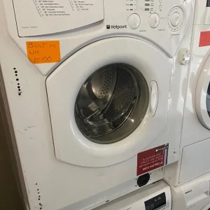 white hotpoint built in washing machine