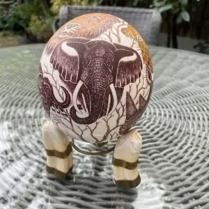 African Decorated Ostrich Egg Ornament