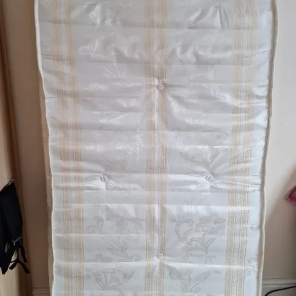 White Fabric Mattress – Good Condition, No Stains