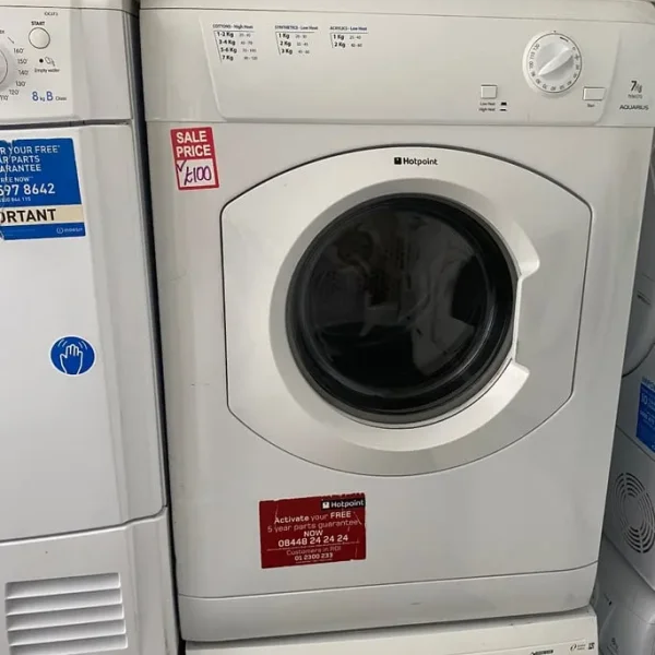 WHITE HOTPOINT EASY FUNCTION VENTED TUMBLE DRYER