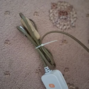 Brass Effect Lamps with Cream Pleated Shades - Image 3