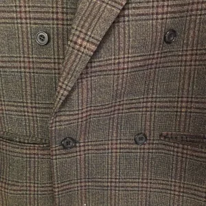 Vintage Rock a Cha suit, 1980s wool double-breasted with pegged trousers - Image 5