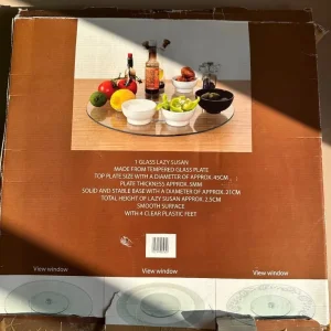 Lazy Susan - tempered glass - large 45cm - Image 2