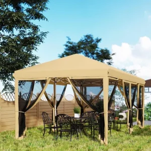 3m * 6m Beige Gazebo