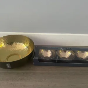 Fox & Ivy Hammered Steel Soho Nibble Bowls Set