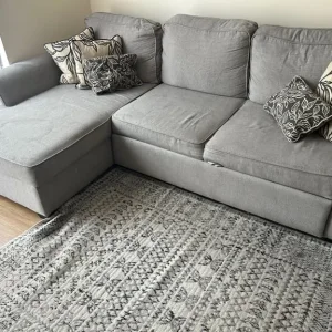 Sofa with throw pillows