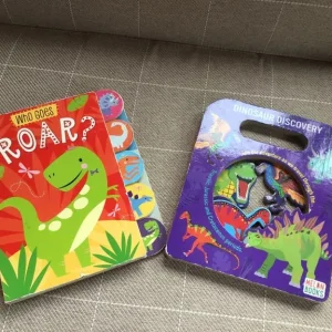 2 children’s hardback dinosaur books