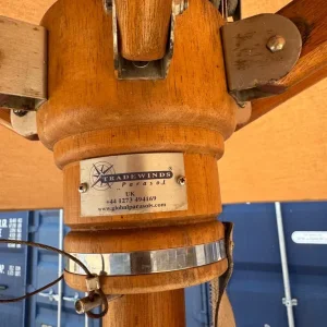 Wooden garden parasol with table - Image 5