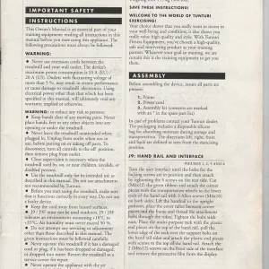 TUNTURI Treadmill with instruction manual - Image 6