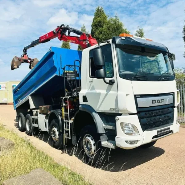 2020 DAF CF 450 8X4 TIPPER GRAB WITH EPSILON M125 CRANE AND KELBERG BODY