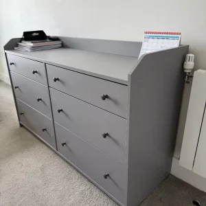 IKEA hauga chest of 6 drawers grey