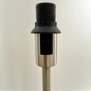 2x Small Chrome Table Bedside Lamps (White/Cream Shades Included) - Image 4