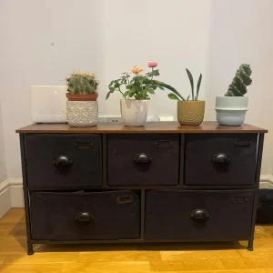 6-Drawer Storage Unit with Wooden Top