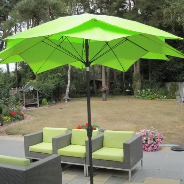 Norfolk Leisure Lifestyle Fibreglass Lotus Parasol 2.7m Dial